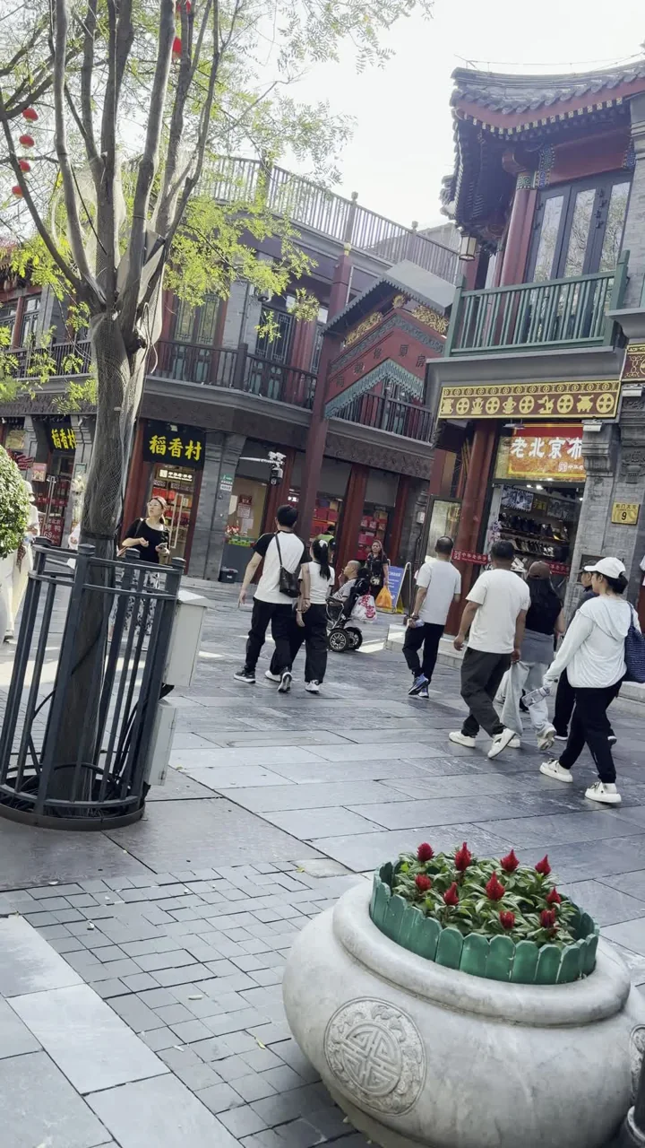 今天的前门大街，走拍视频画面