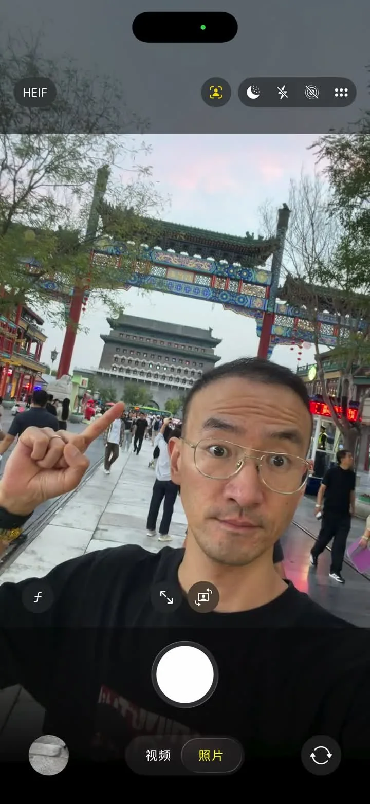 自拍原片：今天的前门大街